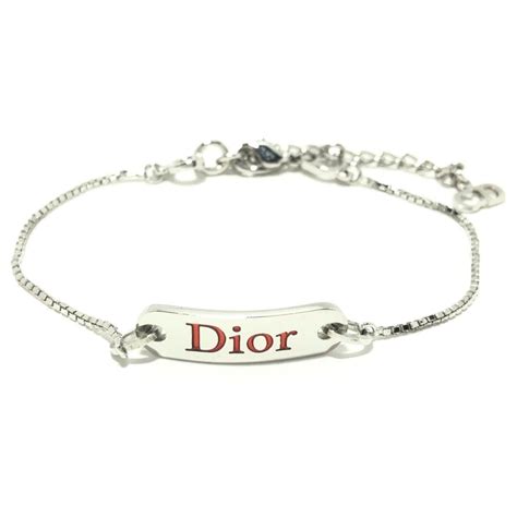 dior armband silber damen|dior schriftzug armband.